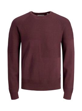 Pullover Jack And Jones Oseth Maglia Crew Collo Granata