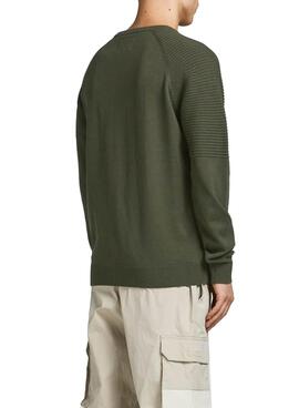 Pullover Jack And Jones Oseth Maglia Crew Collo Verde