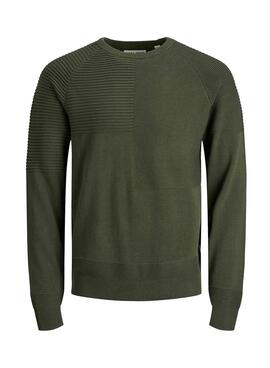 Pullover Jack And Jones Oseth Maglia Crew Collo Verde