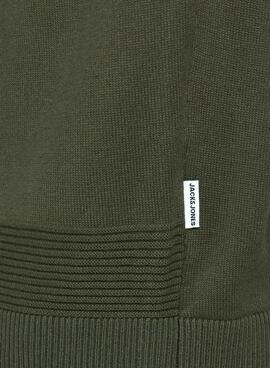 Pullover Jack And Jones Oseth Maglia Crew Collo Verde