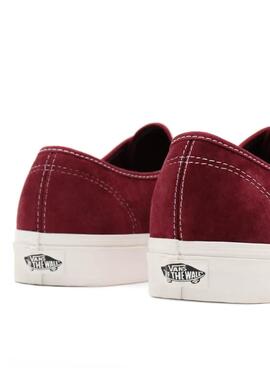 Sneaker Vans Authentic Granata Pelle Per Donna