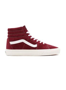 Sneaker Vans Sk8-Hi De Scamosciato Granata per Donna