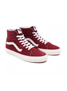 Sneaker Vans Sk8-Hi De Scamosciato Granata per Donna