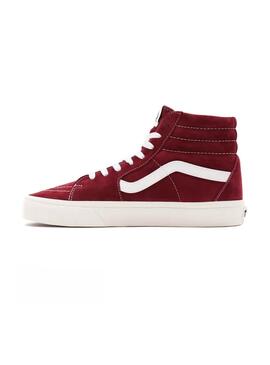 Sneaker Vans Sk8-Hi De Scamosciato Granata per Donna