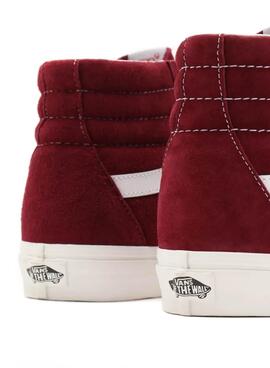 Sneaker Vans Sk8-Hi De Scamosciato Granata per Donna