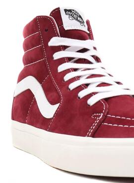 Sneaker Vans Sk8-Hi De Scamosciato Granata per Donna