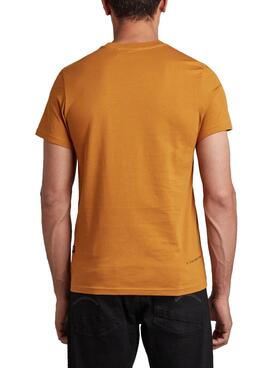 T-Shirt G-Star Graphic Mostaza per Uomo
