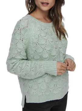 Pullover Only Penny Life Verde per Donna