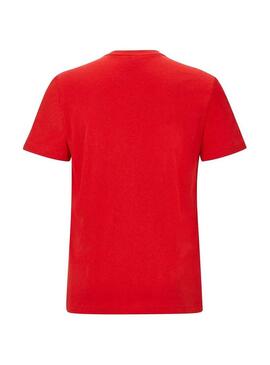 T-Shirt Lacoste Basica Rosso per Uomo