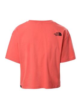 T-Shirt The North Face Cropped Rosa fine Donna