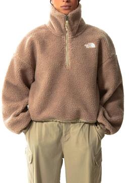 Felpa The North Face Sherpa Marrone Donna