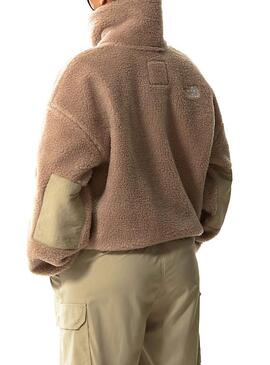 Felpa The North Face Sherpa Marrone Donna