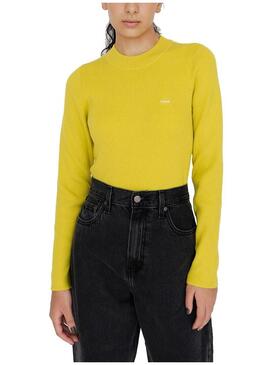 Pullover Levis Crew Rib Verde per Donna