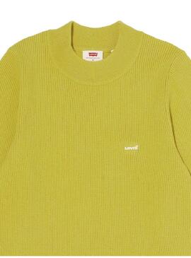 Pullover Levis Crew Rib Verde per Donna