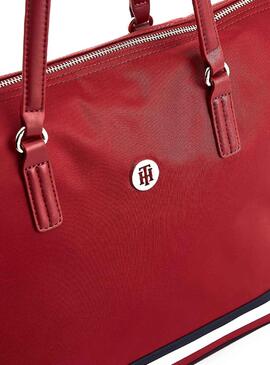 Borsa Tommy Hilfiger Poppy Tote Corp Rosso Donna