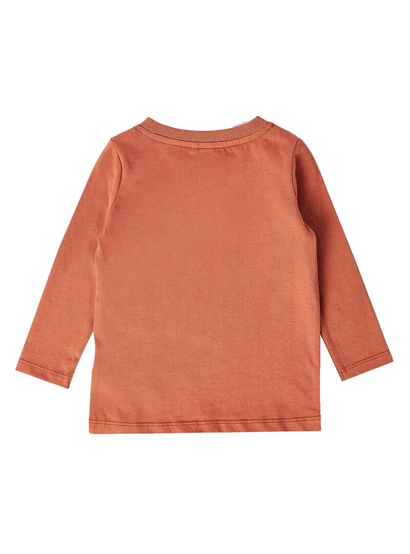 T-Shirt Name It Nelliza Arancione per Bambina