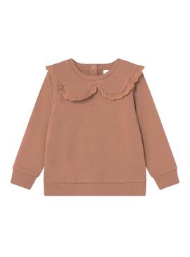 Felpa Name It Orkide Camel per Bambina