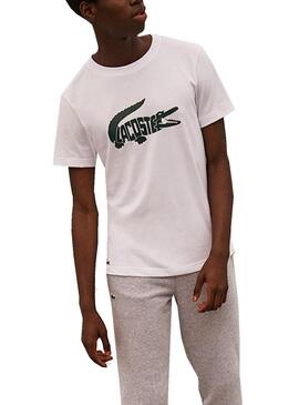 T-Shirt Lacoste Novak Djokovic Bianco per Uomo