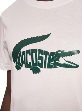 T-Shirt Lacoste Novak Djokovic Bianco per Uomo