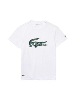 T-Shirt Lacoste Novak Djokovic Bianco per Uomo