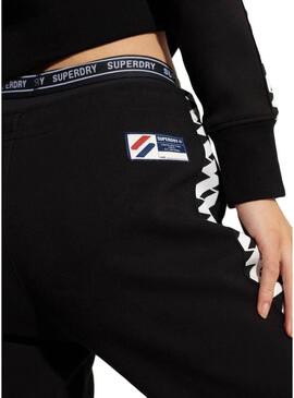 Pantalone Superdry Code Tape Nero per Uomo