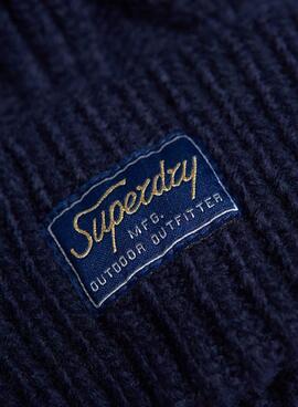 Cappello Superdry Cable Lux Blu Navy per Donna