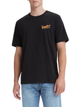 T-Shirt Levis Relaxed Nero Logo per Uomo