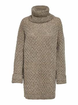 Pullover Only Gertrud Life Marrone per Donna