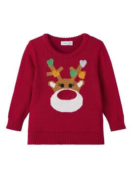 Pullover Name It Rakul Rosso per Bambina