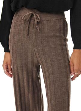 Pantaloni Only New Tessa De Knitted Marrone Donna