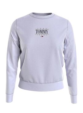 Felpa Tommy Jeans Logo essenziale Bianco Donna