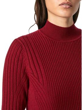 Pullover Pepe Jeans Amalia Canale Granata per Donna