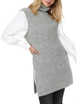 Vestito Only Cora Dolcevita Grigio per Donna