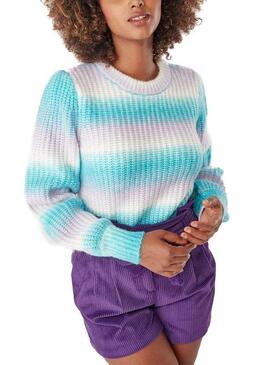 Pullover Naf Naf Strisce Multicolore per Donna