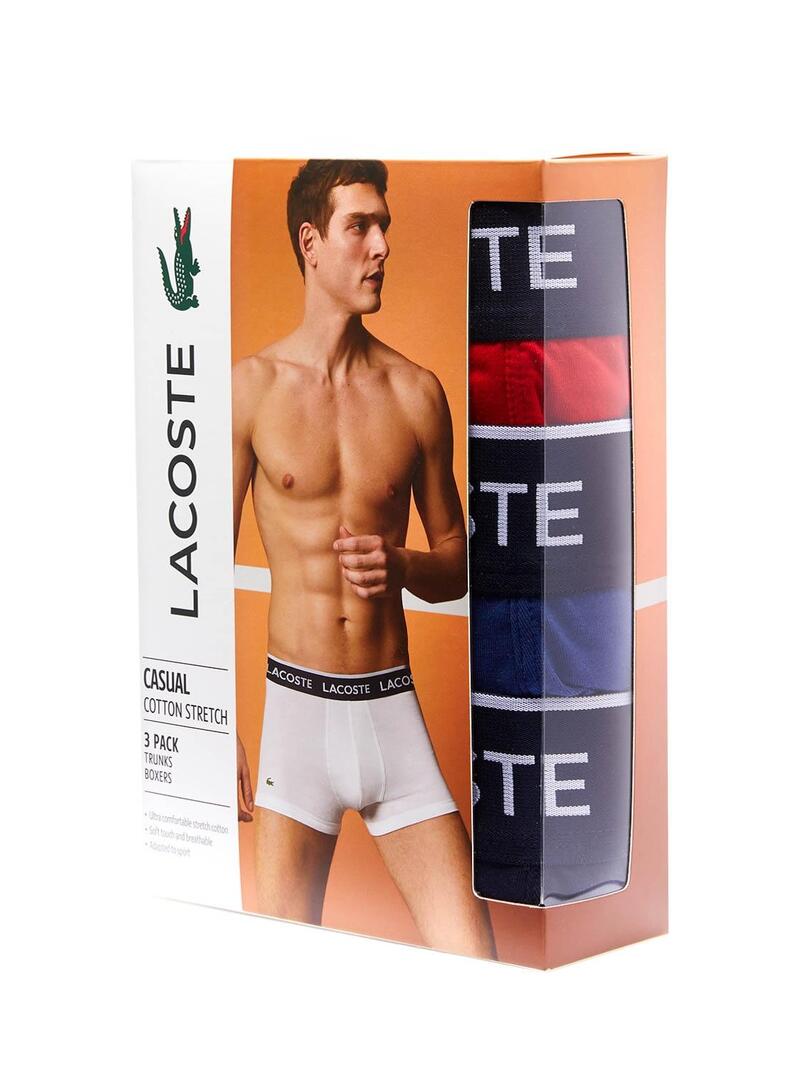 Pack 3 Mutande Lacoste Boxer per Uomo