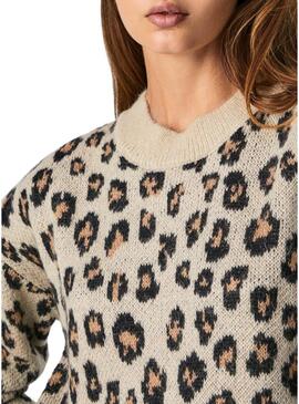 Pullover Pepe Jeans Kate Beige per Donna