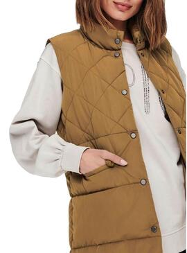 Gilet Only Stacy Camel per Donna