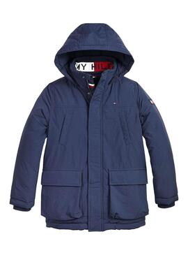 Parka Tommy Hilfiger Essential Azulon per Bambino