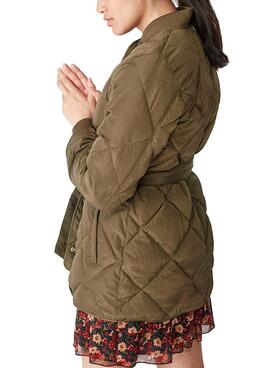 Parka Naf Naf Acolchada Kaki Per Donna