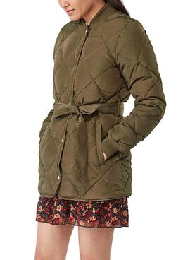 Parka Naf Naf Acolchada Kaki Per Donna