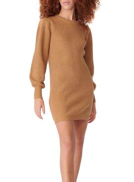 Vestito Naf Naf Knitted Camel per Donna