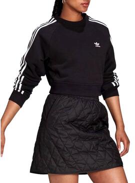 Felpa Adidas Cropped Nero Per Donna