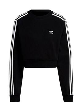 Felpa Adidas Cropped Nero Per Donna