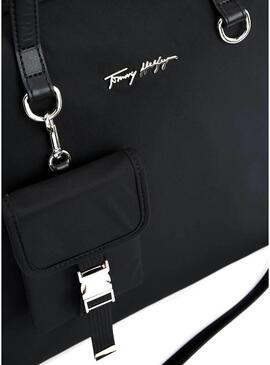 Borsa Tommy Hilfiger Rilassato Tote Nero Per Donna