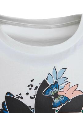 T-Shirt Adidas Studio London Flores Bianco Bambina
