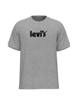 T-Shirt Levis Poster Relaxed Fit Grigio per Uomo