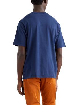 T-Shirt Levis Poster di vestibilità rilassata Blu Uomo