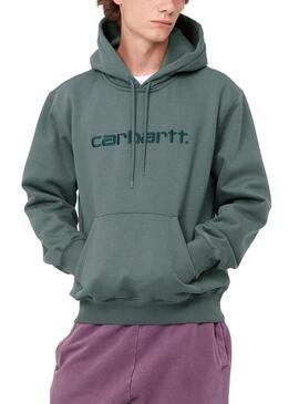 Felpa Carhartt con cappuccio Verde Per Uomo