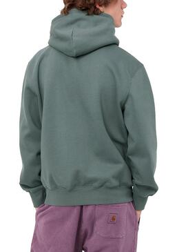 Felpa Carhartt con cappuccio Verde Per Uomo