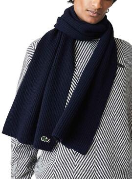 Sciarpa in lana Lacoste Echarpe Blu Navy Per Uomo